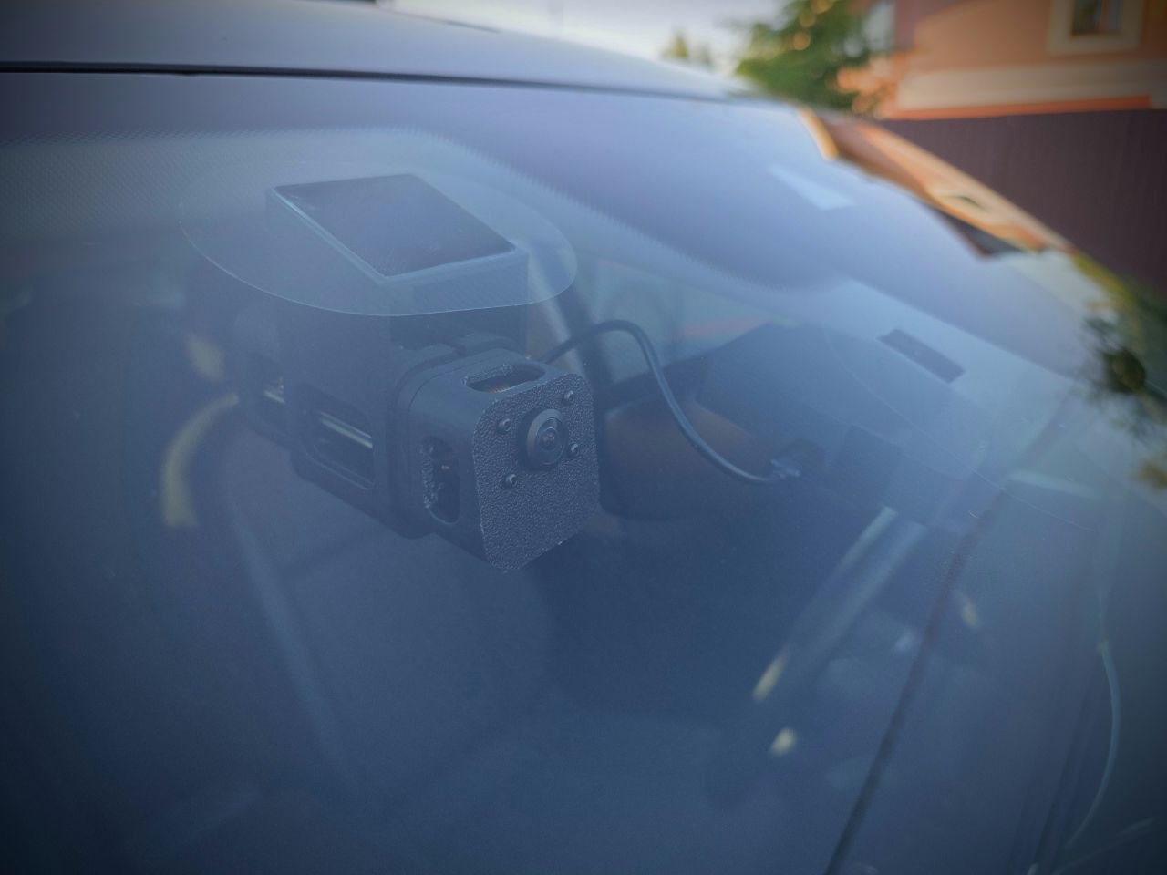 View through the windshield