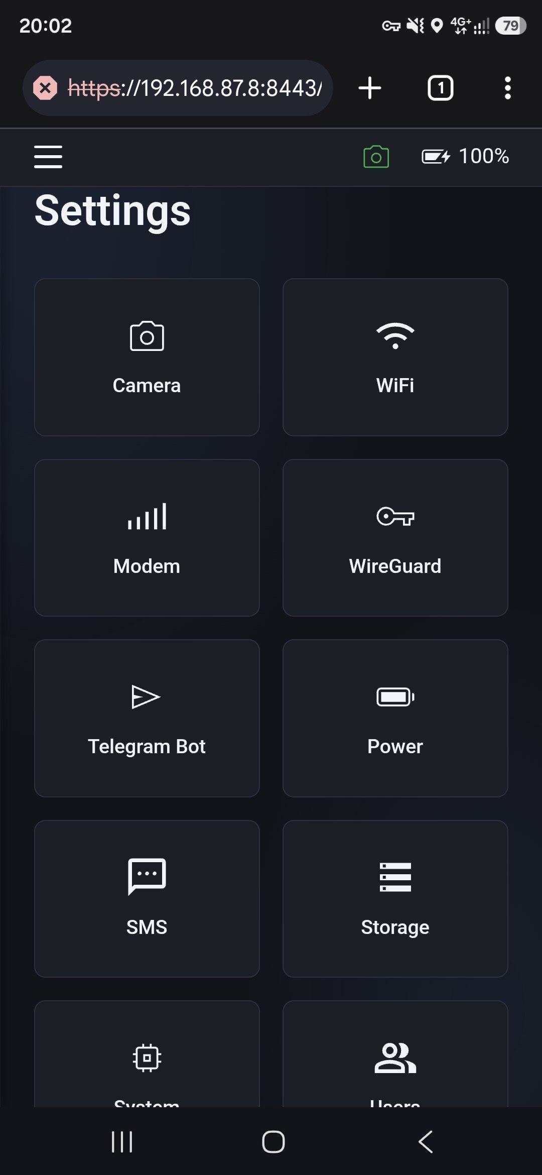 Web UI · Home dashboard